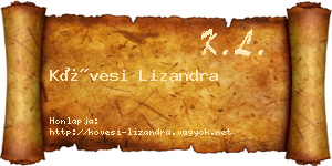 Kövesi Lizandra névjegykártya